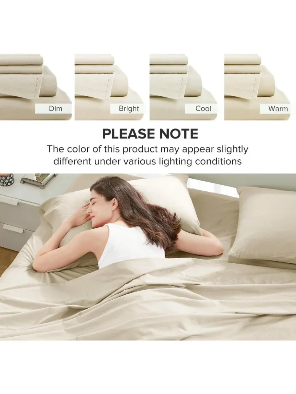 Ultra Soft 100% Cotton King Sheet Set - Breathable, Naturally Cool, Fits 14